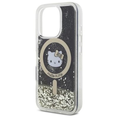 6. Etui Hello Kitty Liquid Glitter Fever MagSafe na iPhone 16 Pro Max - złote