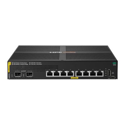 2. HPE Aruba Networking CX 6000 8p 10M/100M/1G Class4 PoE 2p SFP 1G 67W Switch Zarządzany L2 Gigabit Ethernet (10/100/1000) Obsługa PoE 1U Czarny