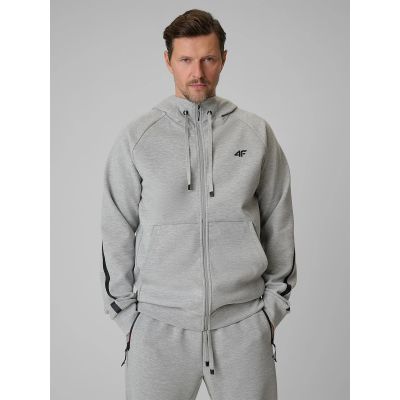 Bluza dresowa regular z kapturem męska 4F 4FRSS26TSWSM2974-27M