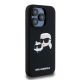 4. Etui Karl Lagerfeld Silicone Karl&Choupette MagSafe na iPhone 15 Pro - czarne