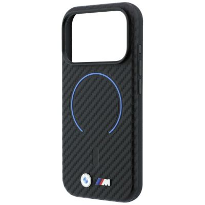 6. Etui BMW M Carbon Printed Ring MagSafe na iPhone 17 Pro Max / 18 Pro Max - czarne