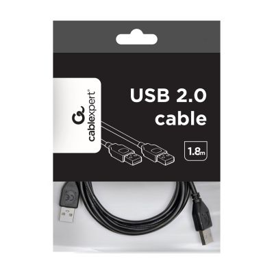 2. Kabel GEMBIRD CCP-USB2-AMAM-6 (USB 2.0 typu A M - USB 2.0 typu A M; 1,8m; kolor czarny)