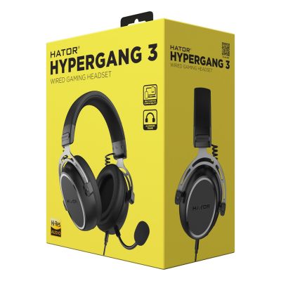 4. Słuchawki Hator Hypergang 3 Czarne (ESH05)