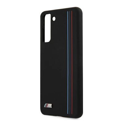 6. Etui BMW Silicone Stripes M Collection na Samsung Galaxy S21+ - czarne