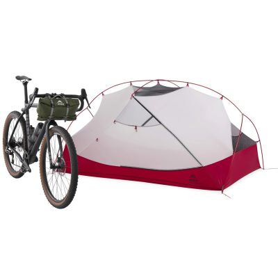 4. MSR Hubba Hubba Bikepack 2 os. Zielony, Czerwony, Biały Namiot trójkątny