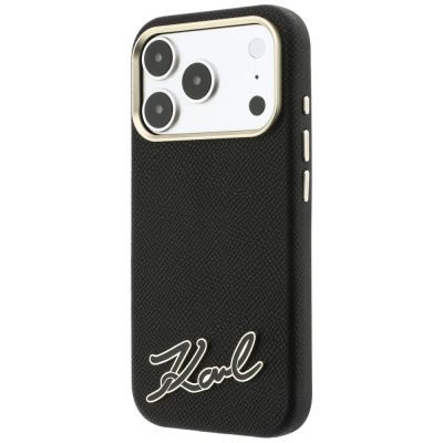 2. Etui Karl Lagerfeld Grained with Resin Signature Logo MagSafe na iPhone 18 Pro / 17 Pro - czarne