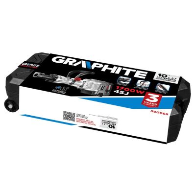 9. Graphite 58G868 młot wyburzeniowy Czarny, Srebrny 1700 W
