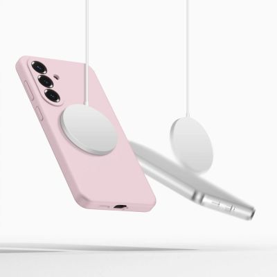 4. Etui Tech-Protect Silicone MagSafe na Samsung Galaxy S26 - różowe