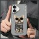 10. Etui Nimmy Glasses Cool Dog na iPhone 16 - szare