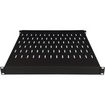 Półka regulowana 19" 1U głęb. 500-900mm, czarna, 4 punkty mocowania ALANTEC
