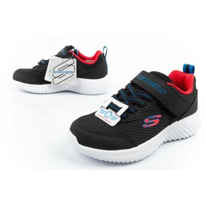 8. Skechers buty dziecięce sportowe Bounder na rzep lekkie modne czarne
