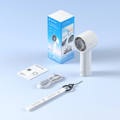 18. Mini wentylator Jisulife Handheld Fan 10 4000mAh przenośny wiatraczek USB - szary