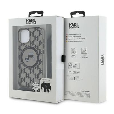 7. Etui Karl Lagerfeld IML Crossbody Monogram Karl & Choupette Head MagSafe na iPhone 15 / 14 / 13 - czarne