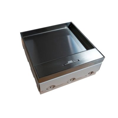 2. Box podłogowy 12M - puszka podłogowa 12-modułowa do montażu gniazd standardu 22,5x45 mm (45x45 mm), montaż kątowy