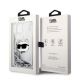 8. Etui Karl Lagerfeld Glitter Choupette Head na iPhone 14 Plus - srebrne
