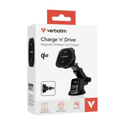 2. Verbatim Charge 'n' Drive Qi2 Smartfon Czarny USB Bezprzewodowe ładowanie Szybkie ładowanie Automatyczna