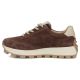 4. Skórzane półbuty sneakersy na platformie brązowe Filippo DP7498