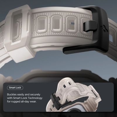 14. Pasek Spigen Rugged Armor Pro V2 na Apple Watch (46 mm) - beżowy