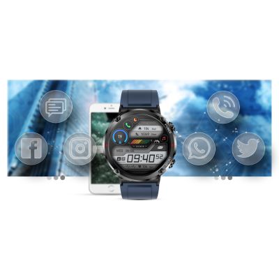 13. Smartwatch Gravity GT21-5 + Granatowy Pasek Silikonowy