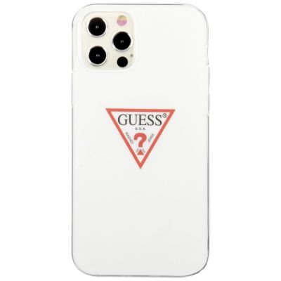 3. Etui Guess Triangle Collection na iPhone 12 / iPhone 12 Pro - białe