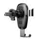 4. Baseus Metal Gravity Wireless Charger metalowy uchwyt samochodowy na kratkę wentylacyjną bezprzewodowa ładowarka Qi czarny (WXYL-B0A)