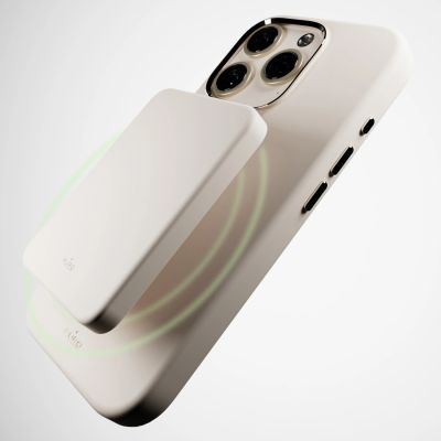 8. Etui silikonowe Puro Icon Mag Pro MagSafe do iPhone 16 Pro - beżowe