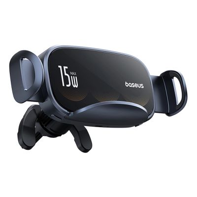 2. Uchwyt Baseus LightChaser BS-CM029 samochodowy z ładowarką indukcyjną z potrójną cewką - czarny