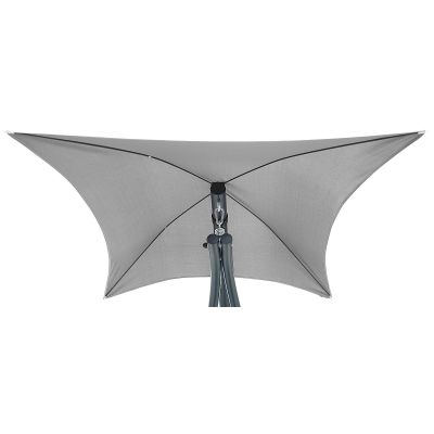 12. HUŚTAWKA FOTEL BUJANY Z PARASOLEM LIZBONA CIEMNO SZARA