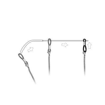 2. Łańcuszek do okularów koraliki zawieszka zielony