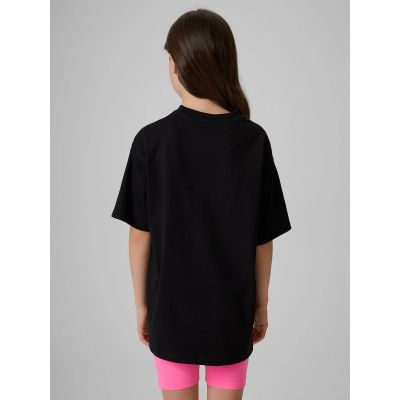 2. T-shirt loose gładki dziewczęcy 4F 4FJRSS26TTSHF3984-20S
