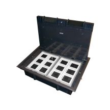 Puszka podłogowa (floorbox) 12M (45x45) regulowana głębokość, do podłogi technicznej (wylewka opcjonalnie) ALANTEC