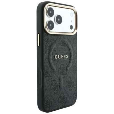 4. Etui Guess Embossed 4G Classic MagSafe na iPhone 17 Pro / 18 Pro - czarne