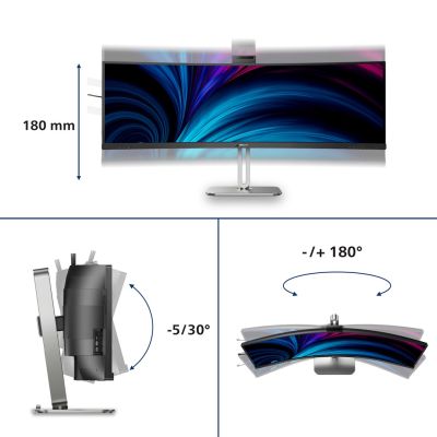 19. Philips 49B2U6903CH/00 monitor komputerowy 124,5 cm (49") 5120 x 1440 px Dual QHD LCD Szary