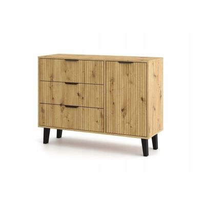 2. KOMODA SCANDI 1D3S SLIM DĄB ARTISAN
