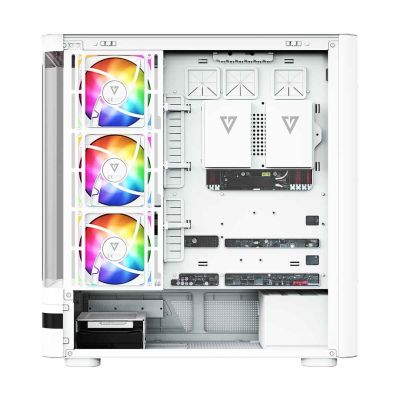 4. MODECOM OBUDOWA VOLCANO AQ 100 ARGB MIDI BIAŁA