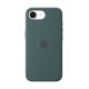 2. Silikonowe etui Apple iPhone 16e – Jezioro Zielone | Jabłko