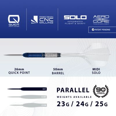 3. Rzutki Harrows GEO 01 PARALLEL 90% steeltip