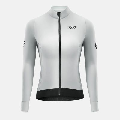 2. Bluza kolarska damska Rockbros YDWT006 TVI ocieplana jesień/zima S - biało-szara