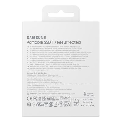 9. Dysk zewnętrzny SSD Samsung T7 Resurrected 2TB Srebrny
