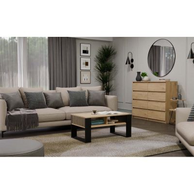 7. STOLIK KAWOWY MODERN 2P SLIM ARTISAN NOGA CZARNA