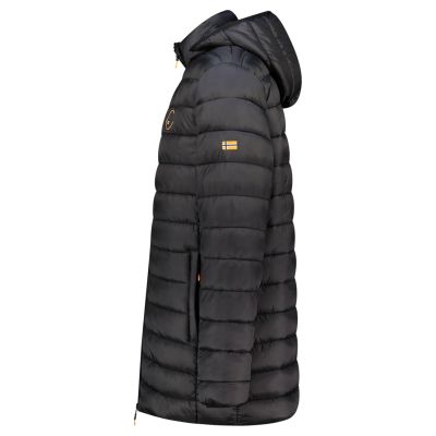 3. Kurtka męska Geographical Norway AMIGOMAP LONG HOOD DB BLACK MEN 233 BLACK (WZ5085H/GN-NOIR)