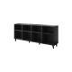 2. Komoda FARO 200x42x82 czarny mat + dąb craft