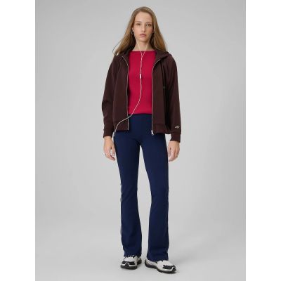 3. Longsleeve slim z prążkowanej dzianiny damski 4F 4FRAW25TLONF656-53S