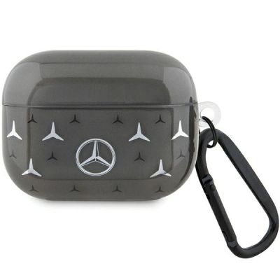 Etui Mercedes Large Star Pattern na AirPods Pro  - czarne