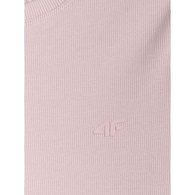 6. T-shirt slim prążkowany damski 4F 4FRSS26TTSHF3629-56S