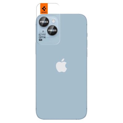 6. Osłona aparatu Spigen Glas.tR EZ Fit Optik Camera Protector na iPhone 14 / Plus / 15 / Plus - czarna 2 szt.