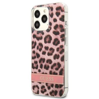 2. Etui Guess Leopard na iPhone 13 Pro / iPhone 13 - różowe