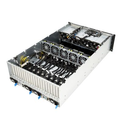 5. Platforma Asus Rack (4U) ESC8000A-E12 AMD Epyc 9004 (8x NVMe/SATA HS, 1xM.2, 2x10Gbe, IPMI, 2+2 3000W)