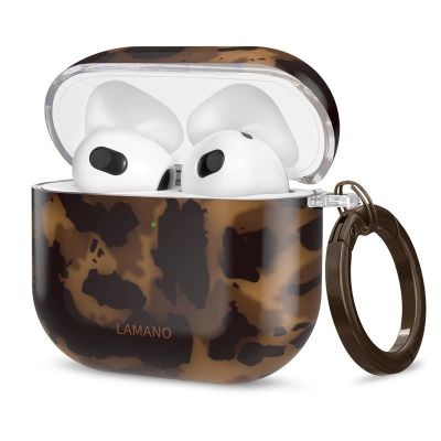 Etui Tech-Protect Lamano na AirPods 4 - brązowo-czarne