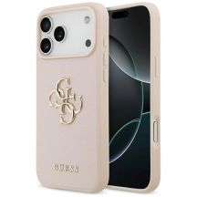 Etui Guess Grained Big 4G & Classic Logo na iPhone 17 Pro Max - różowe